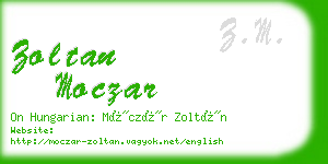 zoltan moczar business card